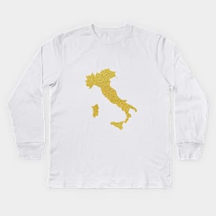 italy flag map Kids Long Sleeve T-Shirt